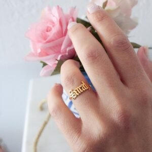 Alternative view of Personalized Name Ring